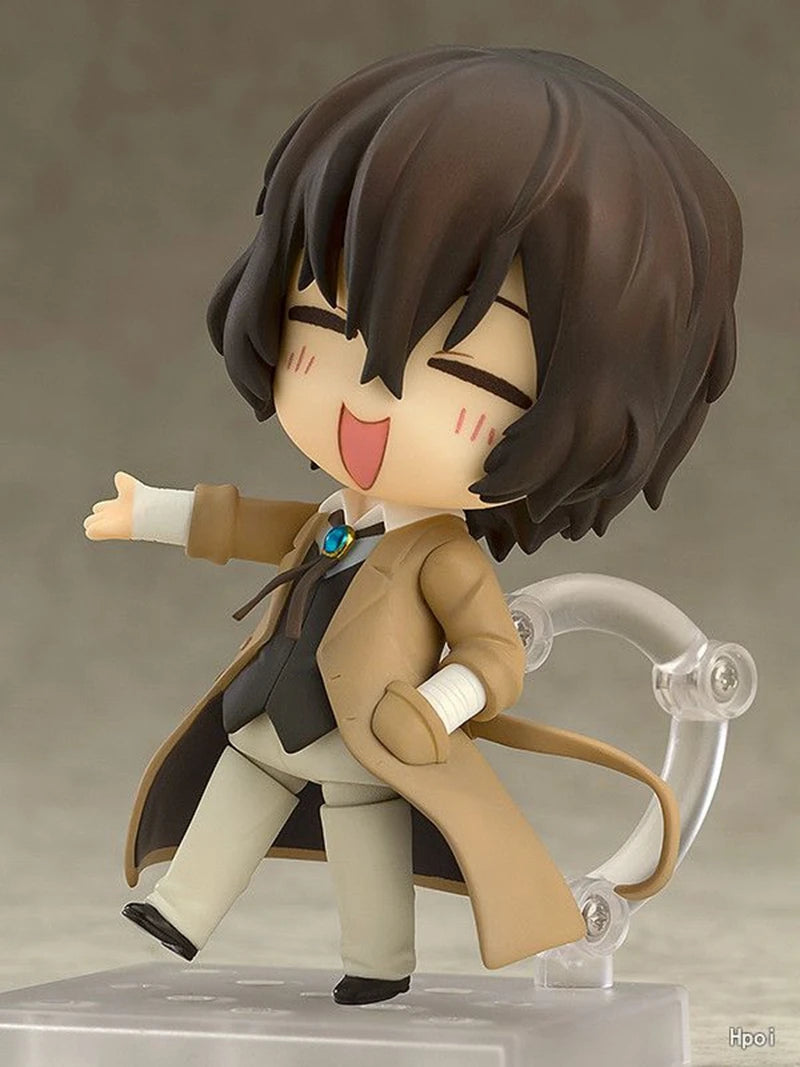 10CM Anime Bungo Stray Dogs Dazai Osamu Figure Action #657 Replacement Face Accessories Model Toy Gift Collection PVC OB11