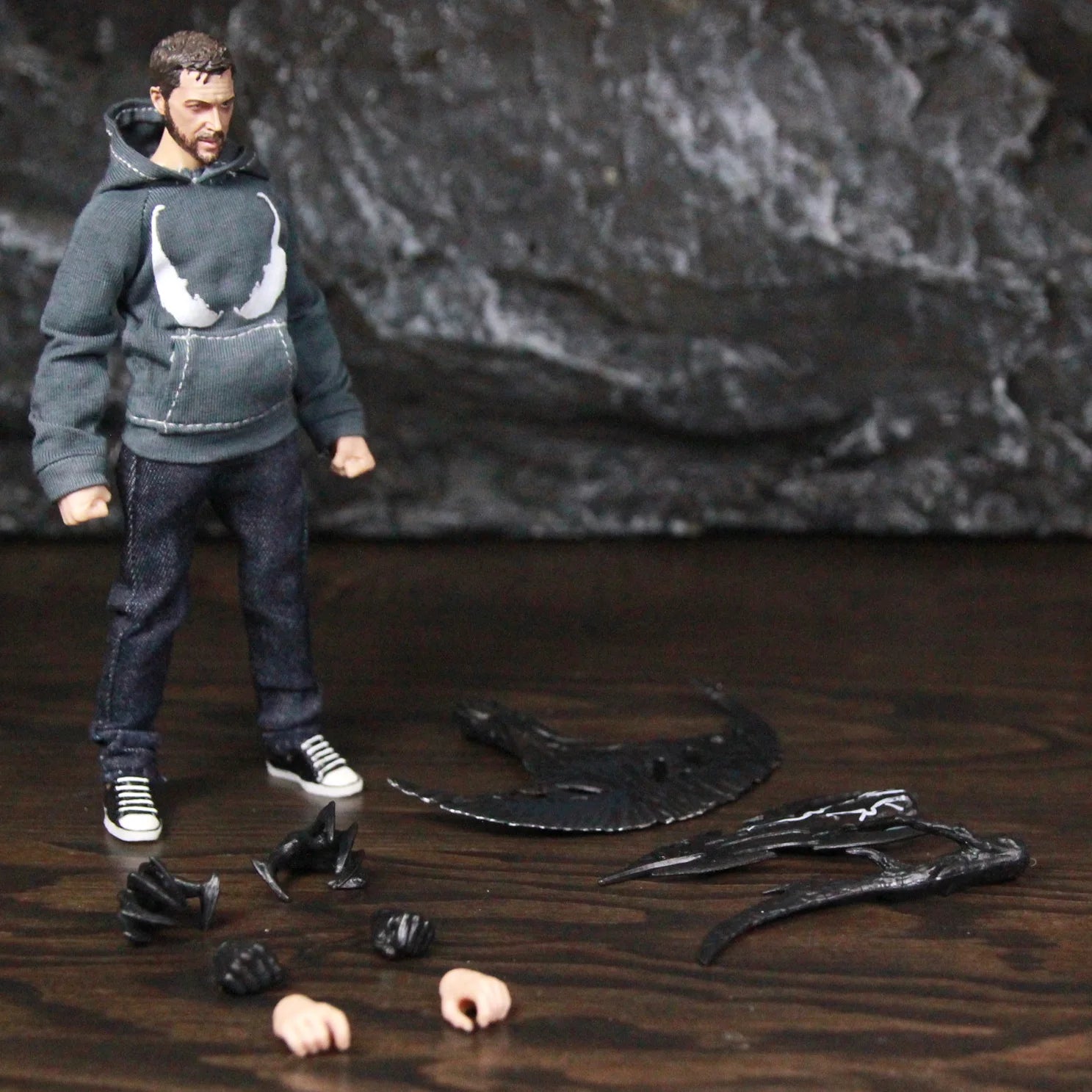 Venom Edward Brock Movie 6" Action Figure Tom Hardy Spider man Carnage Symbiote 1:12 one:12 1/12 Clothing Toys Doll Model