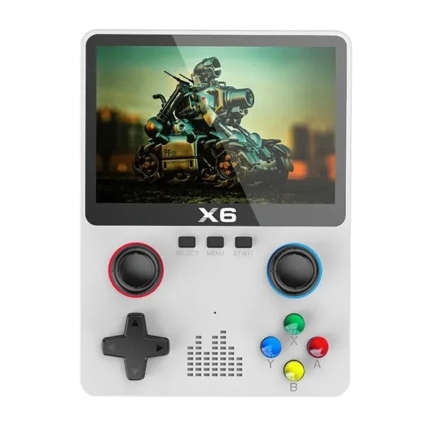 Neuer X6 3,5-Zoll-IPS-Bildschirm Handheld-Spiel-Player Dual-Joystick 11 Simulatoren GBA Videospielkonsole für Kindergeschenke