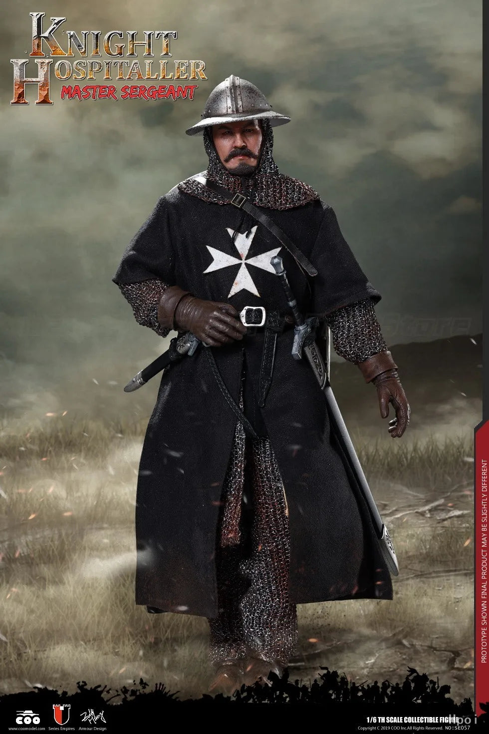 【In Stock】Original COOMODEL 1/6 Scale Empire Series Hospital Knight Sergeant Ornaments Collection Artwork
