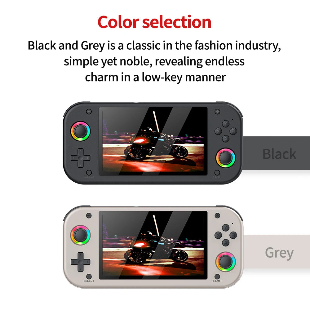 M26 Open Source 256G Handheld Video Game Console with 5.0 Inch IPS Screen 3000mAh Linux System Portable Pocket Player Games