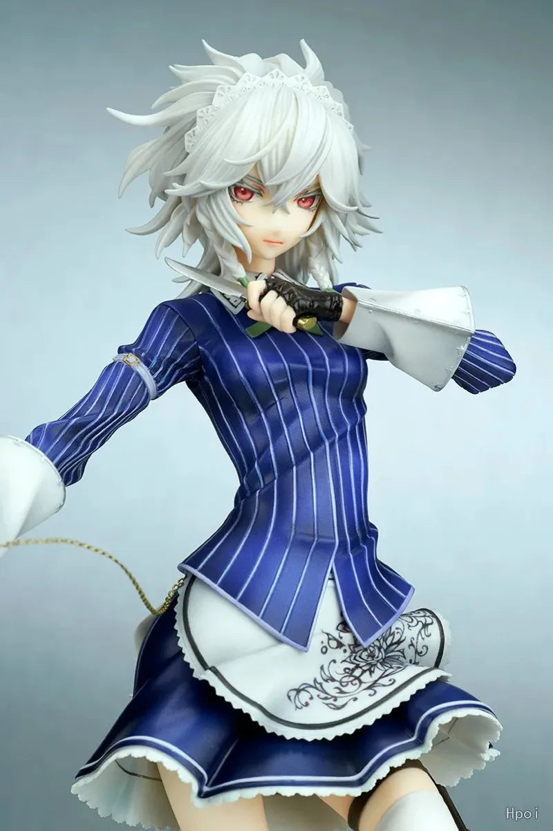 100% Original:Touhou Project Izayoi Sakuya 23cm PVC Action Figure Anime Figure Model Toys Figure Collection Doll Gift