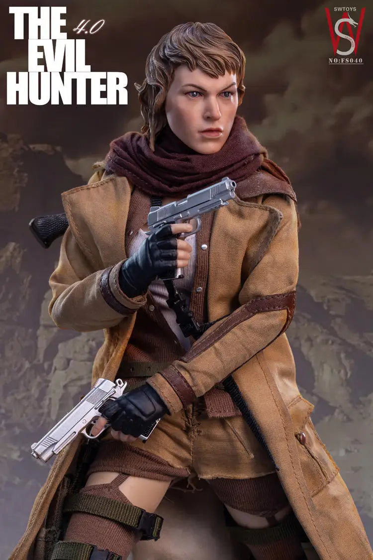 Original Swtoys Alice Figur „The Evil Hunter 4.0“ Actionfigur, Maßstab 1:6, Sammlerfigur, PVC-Modell, Spielzeug, Geschenk