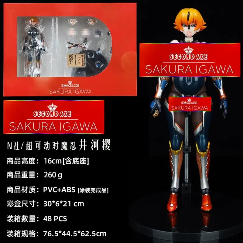 Second Axe Asagi Igawa Taimanin Action Figure Articulated Joints Replaceable Parts Pvc Abs 16cm Painted Collectible Anime Model