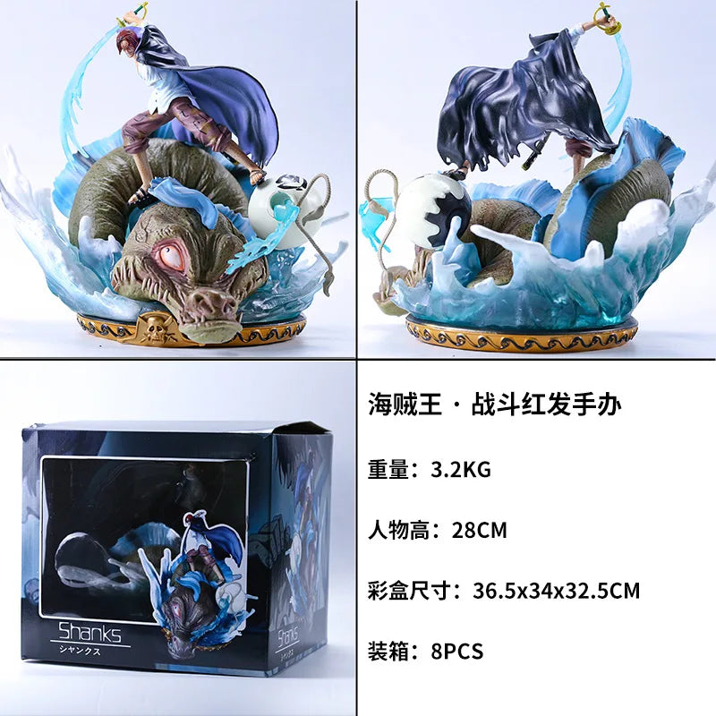 41cm One Piece Anime Figure Edward Newgate On Top Of The War Action Figurine Pvc Statue Model Collection Toys Birthday Gifts