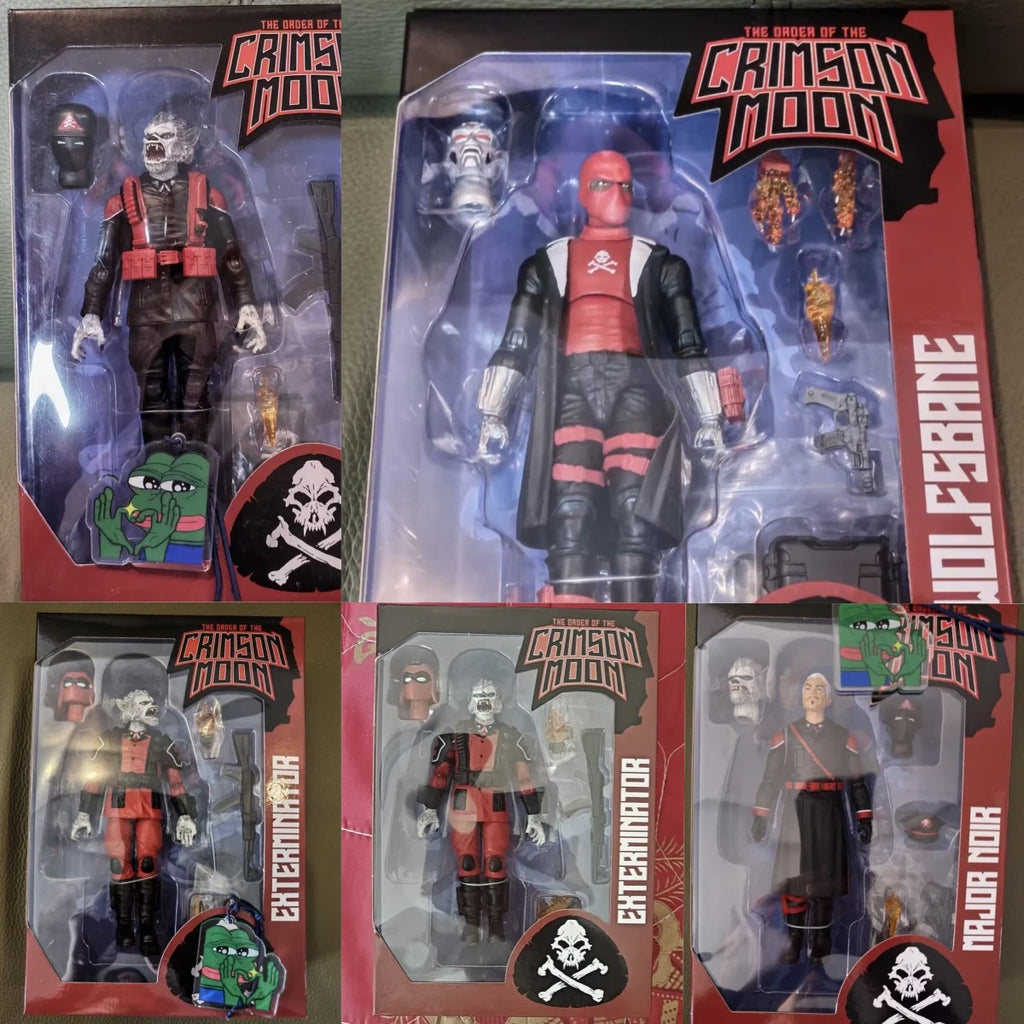 In Stock Fresh Monkey Fiction The Order Of The Crimson Moon Wave 1 1 12 Scale 6 Inch Action Figure Set General Cavalry Werewolf