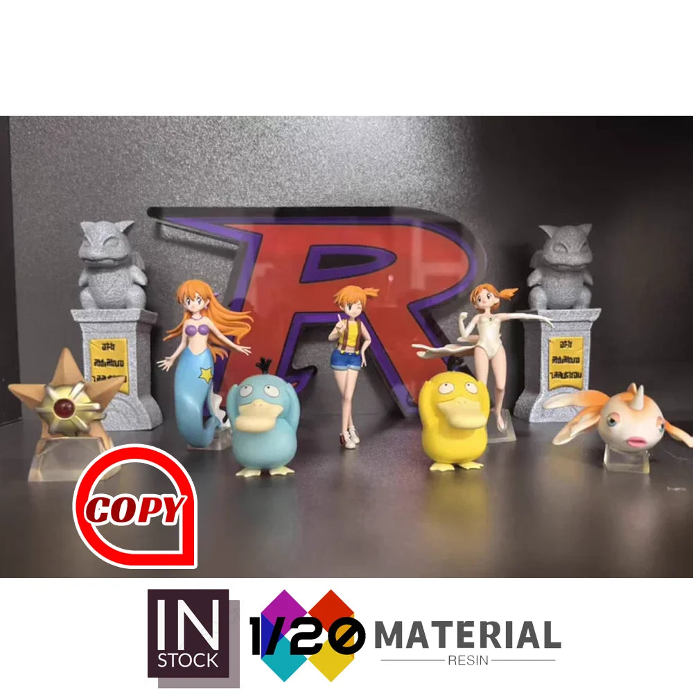 [In Stock]1/20 Resin Scale World [Copy Trainer House] - Misty & Staryu & Psyduck & Goldeen  [Split RE-MENT]
