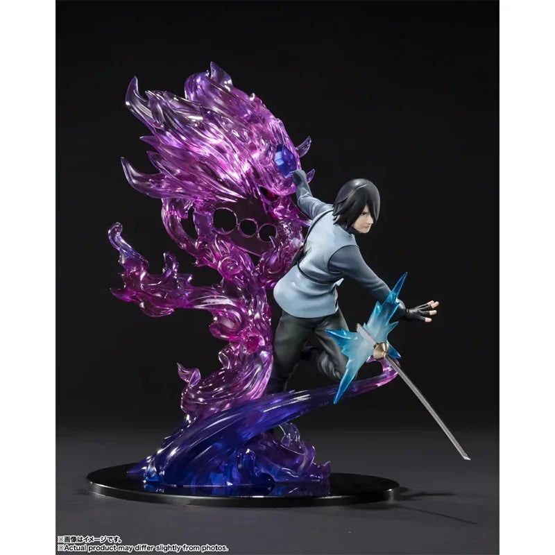 Bandai Original NARUTO Anime Figur Figuarts Zero Uchiha Sasuke Trammels Actionfigur Spielzeug für Kinder Geschenk Sammlermodell