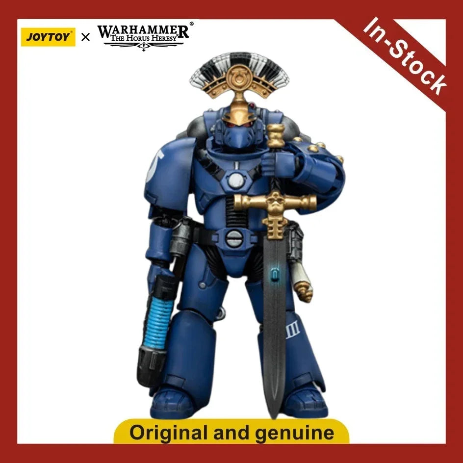 In Stock Original JOYTOY Warhammer 40K Ultramarine MkVI Sergeant with Plasma Pistol and Power Sword 1/18 Action Doll Figure Toys