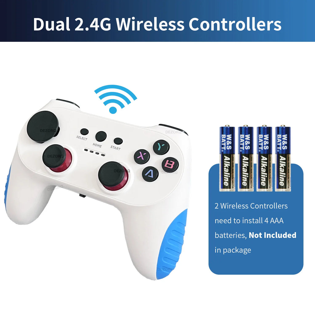 New TV Game Console 128G Built In 50000 Retro Games 50 Emulators Videojuegos Consola Dual Wireless Gamepad X10 Pro Game Stick 4K