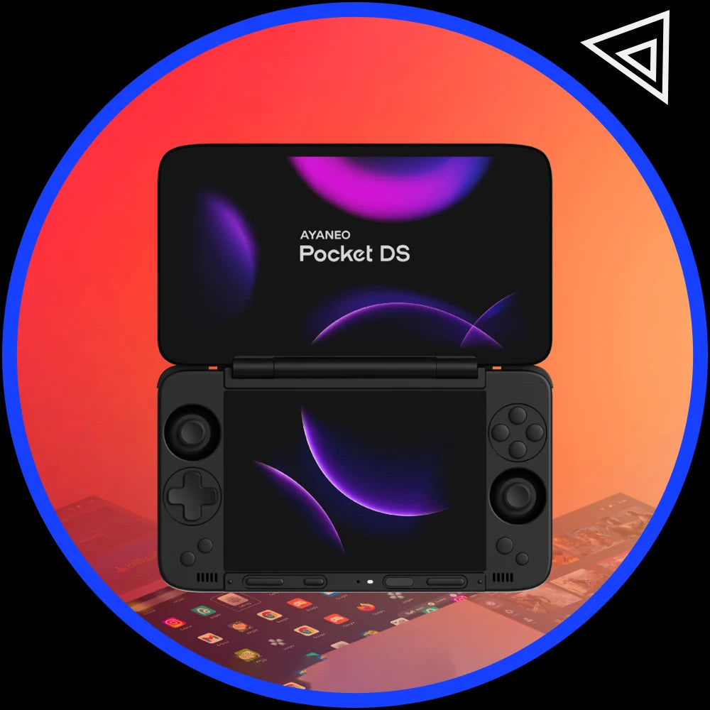 Pocket DS Game Console 7" 1080P 165Hz OLED Screen 8000mAh Portable Android Handheld Console Dual Screen Flip Game Machine