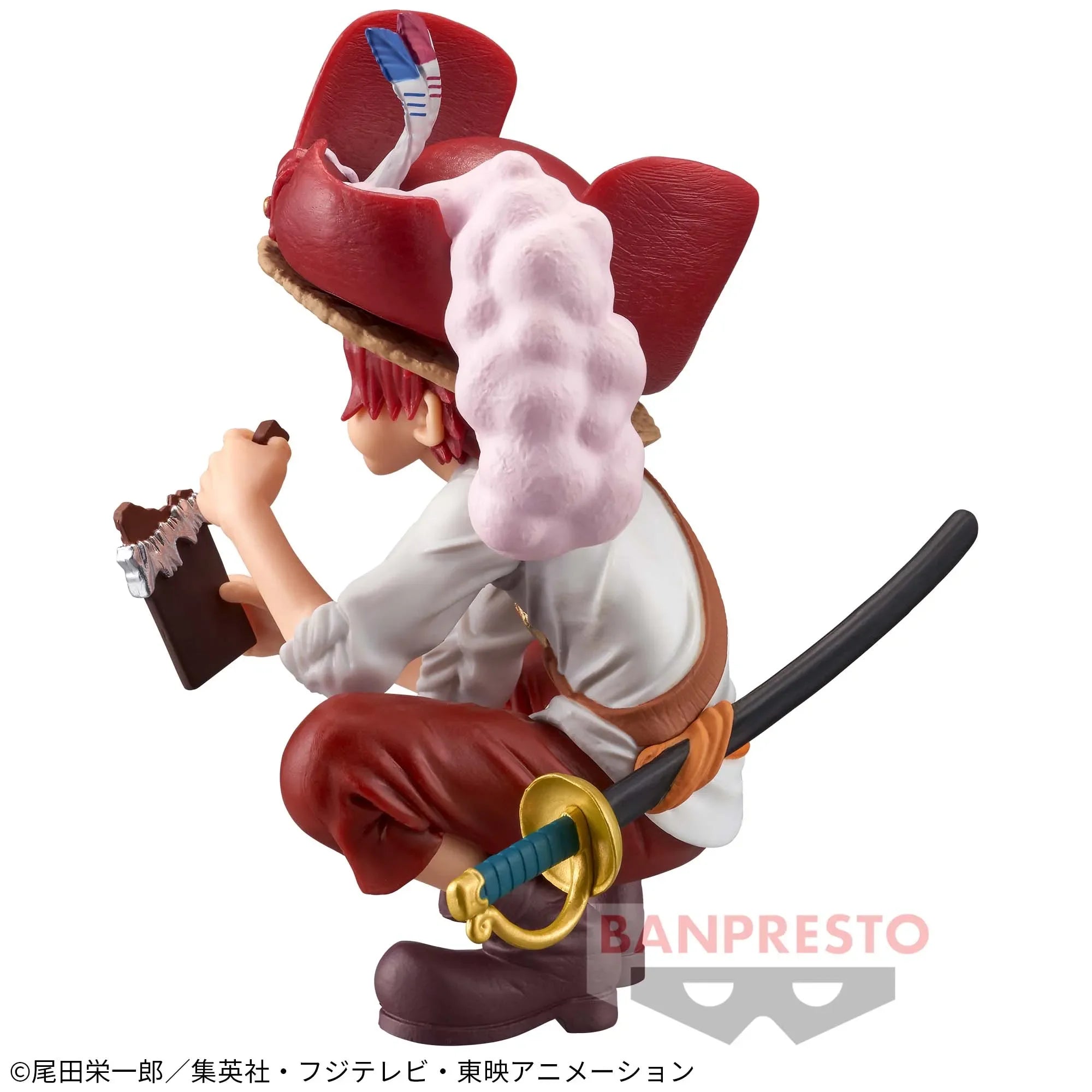 BANDAI Original Banpresto Shanks Buggy DXF One Piece Vol. 1-2 Die Kindheit des rothaarigen Shanks PVC-Actionfigur als Spielzeuggeschenk