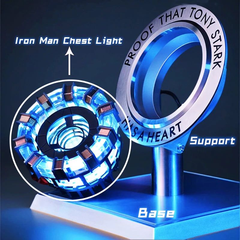 New Sale:  Man Mk1 and Mk2 Arc Reactors Tony Stark's Heart of Mark Armor Avengers Figures with LED Lights 1:1 Chest lamp toy edc