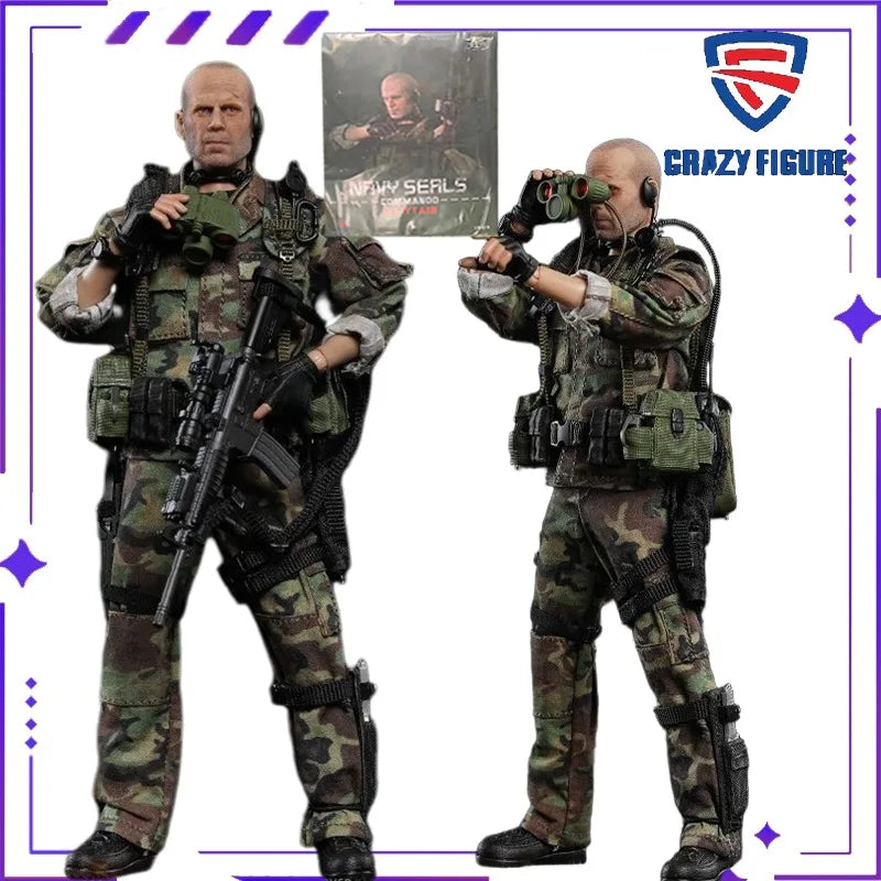 CRAZY FIGURE Original Seal Special Forces Assault Team Leader 1/12 Mobile Cloth Clothed Doll Soldier Model Handmade Toy Gift