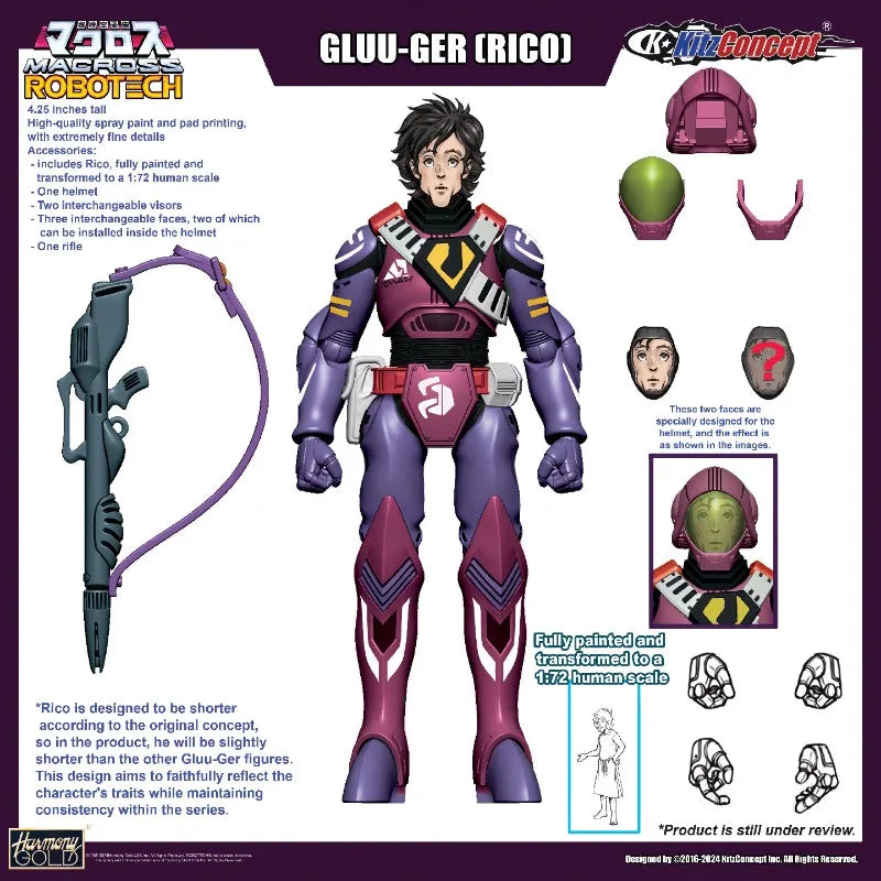 KitzConcept Robotech The Super Dimension Fortress Macross Series Zenith Star Soldier Rico Action Figure Model Toys Movable Model