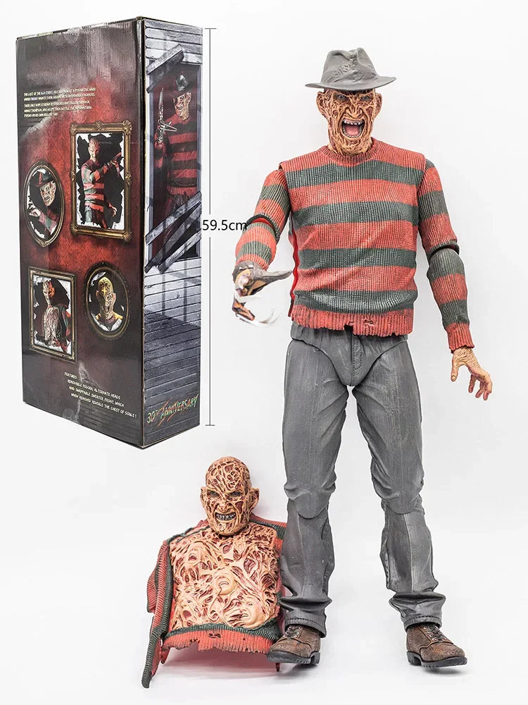 1/4 Nightmare Ghost Street Fredy Revenge Movable Joint Action Figure 45cm Devil Replacable Wears Model Toys Collect Ornaments