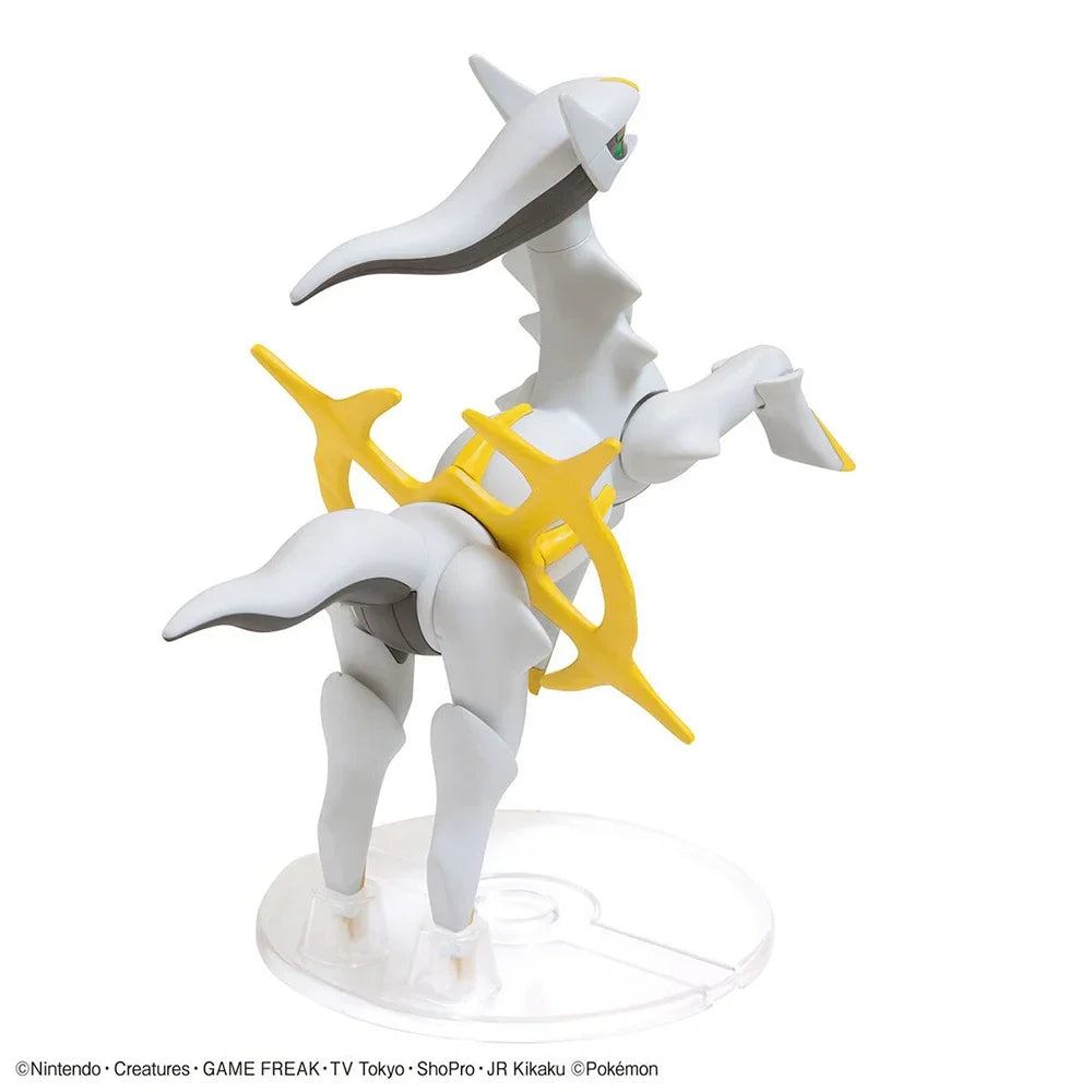 Original Bandai Pokemon Figures Plamo Arceus Genesis God Action Figure Anime Assembly Collectible Ornaments Figure Model Toys
