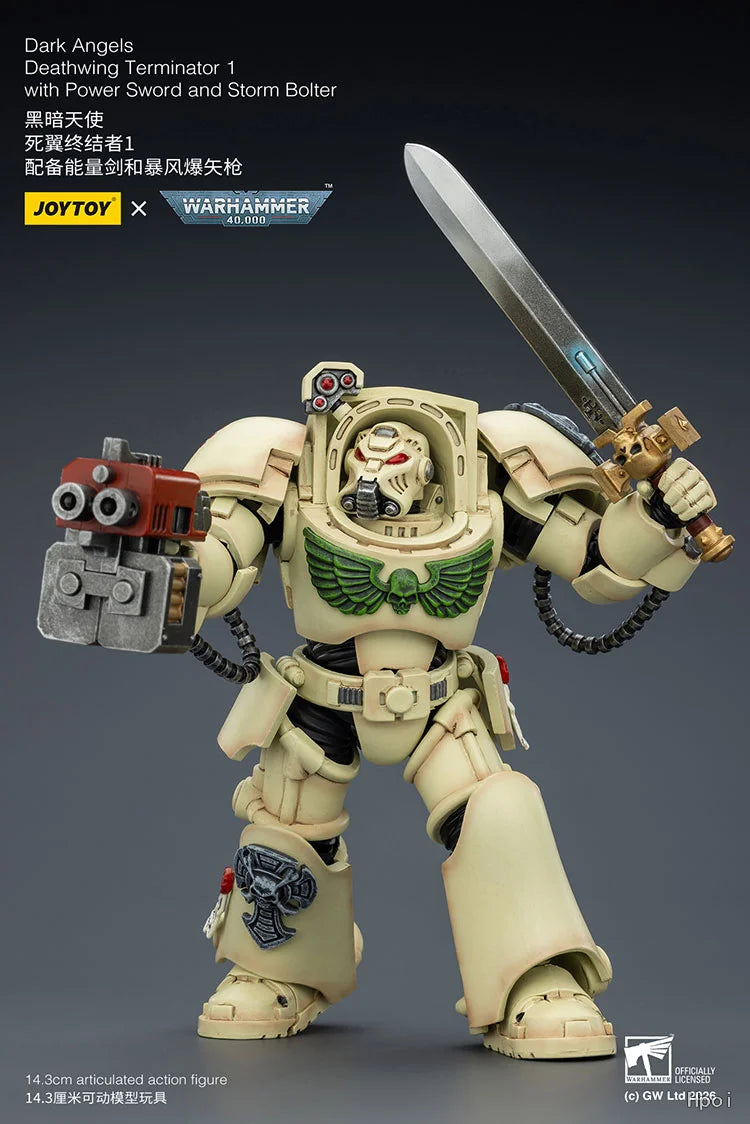 【UA】JOYTOY Warhammer 40K 1/18 Scale Action Figure Dark Angels Deathwing Terminator 1 Model Toy Gift