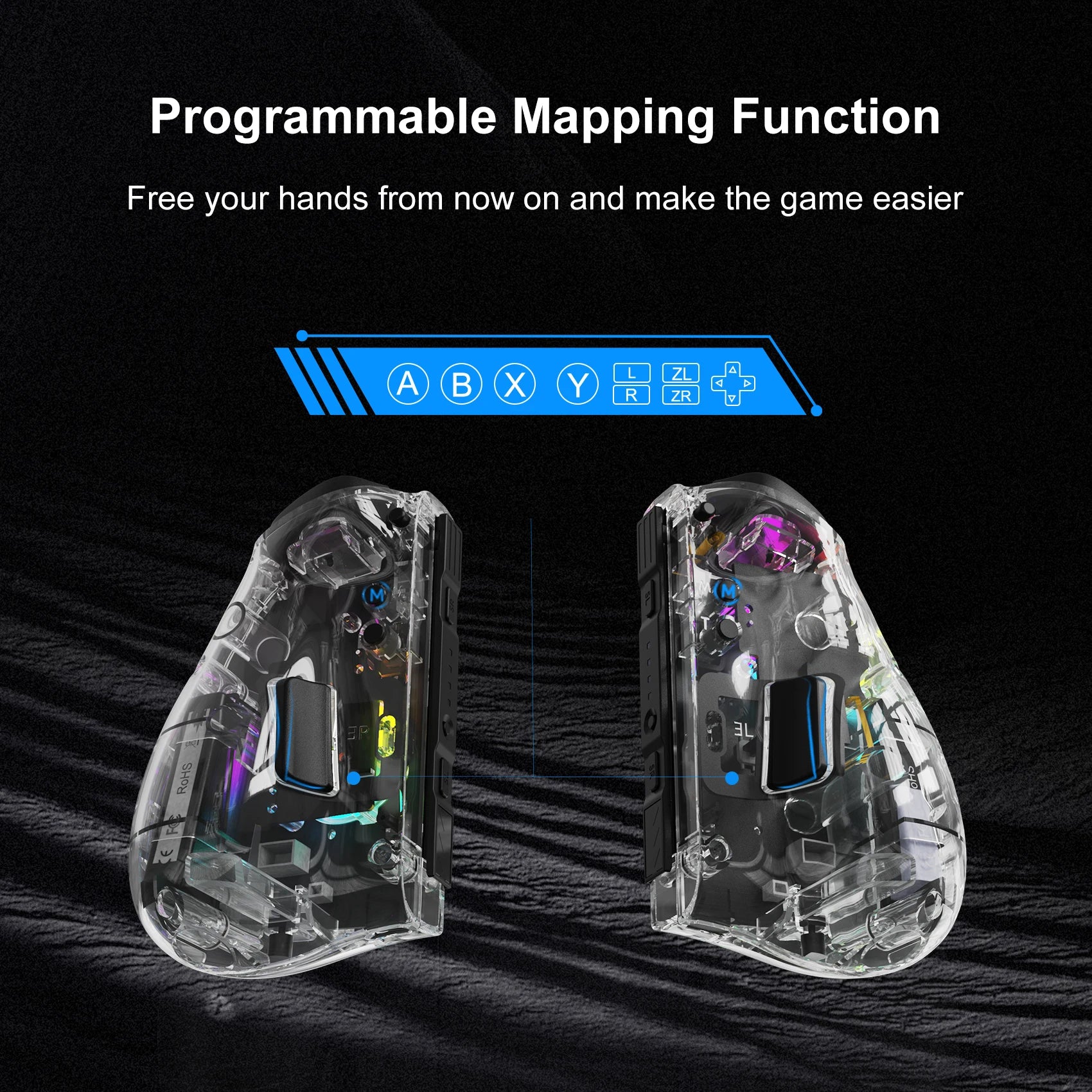 Meteor Light Joycons Wireless Controller for Switch/OLED with Programmable/Motion Control/Dual Vibration/Turbo