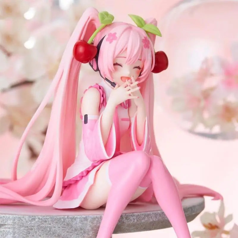 Hatsune Miku Sakura Series Model Figure Ornaments Kawaii Pvc High-Quality Model Toy Pink Dress Miku Holiday Collection Gift