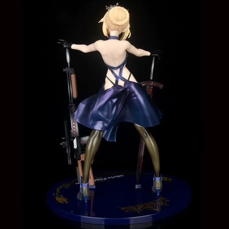 24Cm Fate Stay Night Action Figures Saber Altria Pendragon King Arthur Anime Figure Collect Desktop Decoration Figurine Model