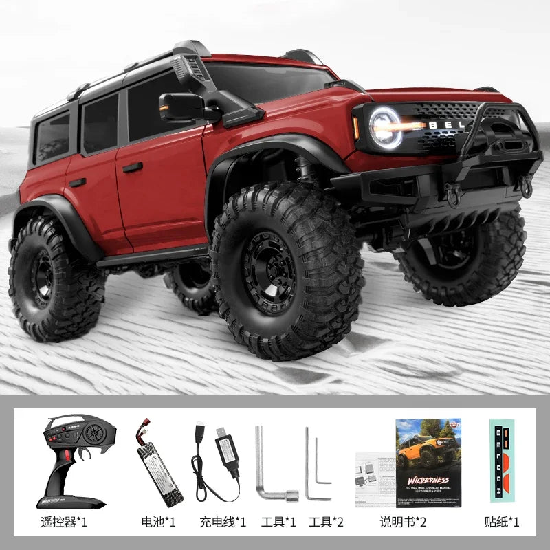 RC Crawler 1/10 Rc кола 4WD RTR HB R1001 с LED 2.4G електрическо дистанционно управление Rock Buggy офроуд превозно средство Rc коли за възрастни