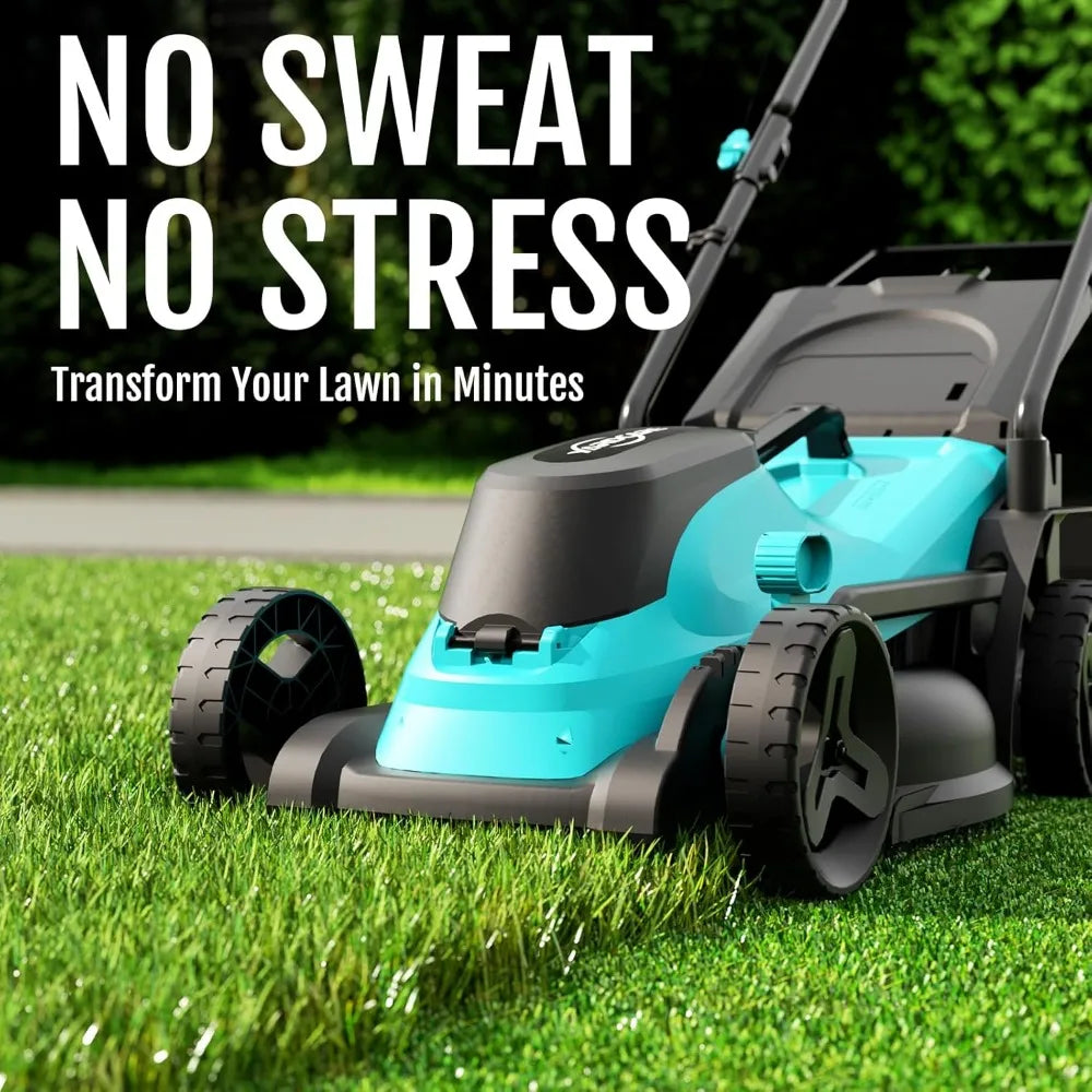 (2025 Upgrade) 36V Brushless Cordless Lawn Mower – 2x4.0Ah Batteries, LED Digital Display, Electric Lawnmower with 5-Height Adju
