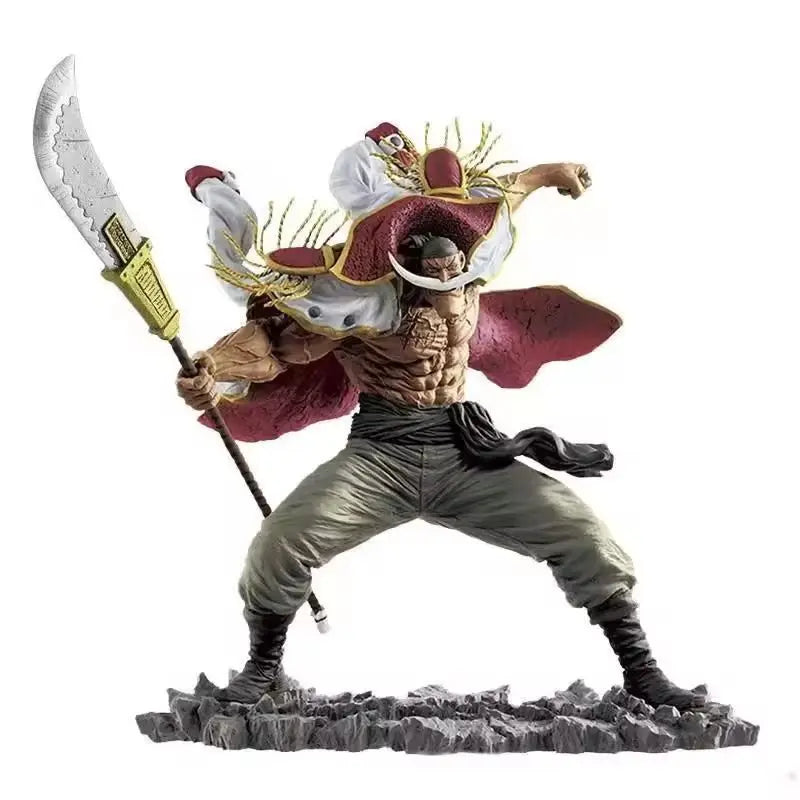 Hot Anime One Piece Action Figure 24cm Combat Version Edward Newgate White Beard Figuras Figurine Gk Statue Collection Model Toy
