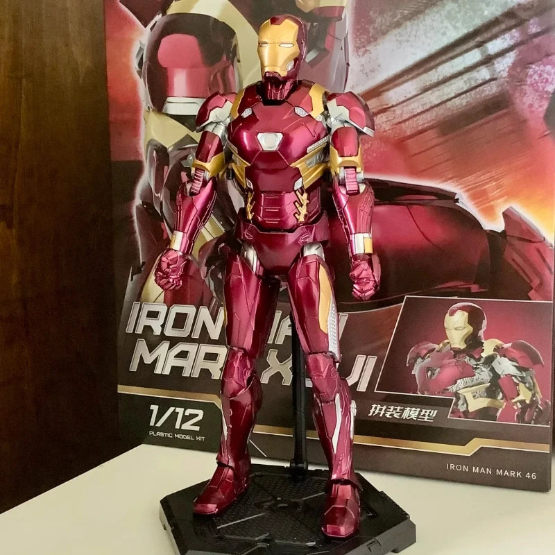 Fondjoy Iron Man MK45 & MK46 Action Figure 1/12 Scale Articulated Assemble Model Collectible Toy Decoration Perfect Gift for Boy