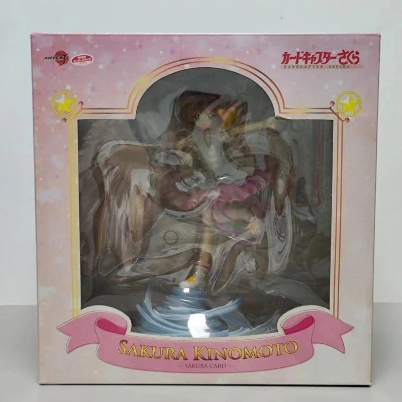 19cm Cardcaptor Sakura Sakura Kinomoto Anime Girl Figure #918 Card Captor Sakura Kerberos/Kero-chan Action Figure Model Doll Toy