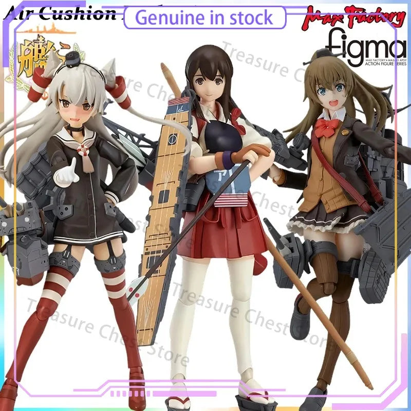 Max Factory Kantai Collection Kumano Kai Ni Akagi Amatsukaze Renzouhou Kun Figma Action Figure Model Toy Official Licensed