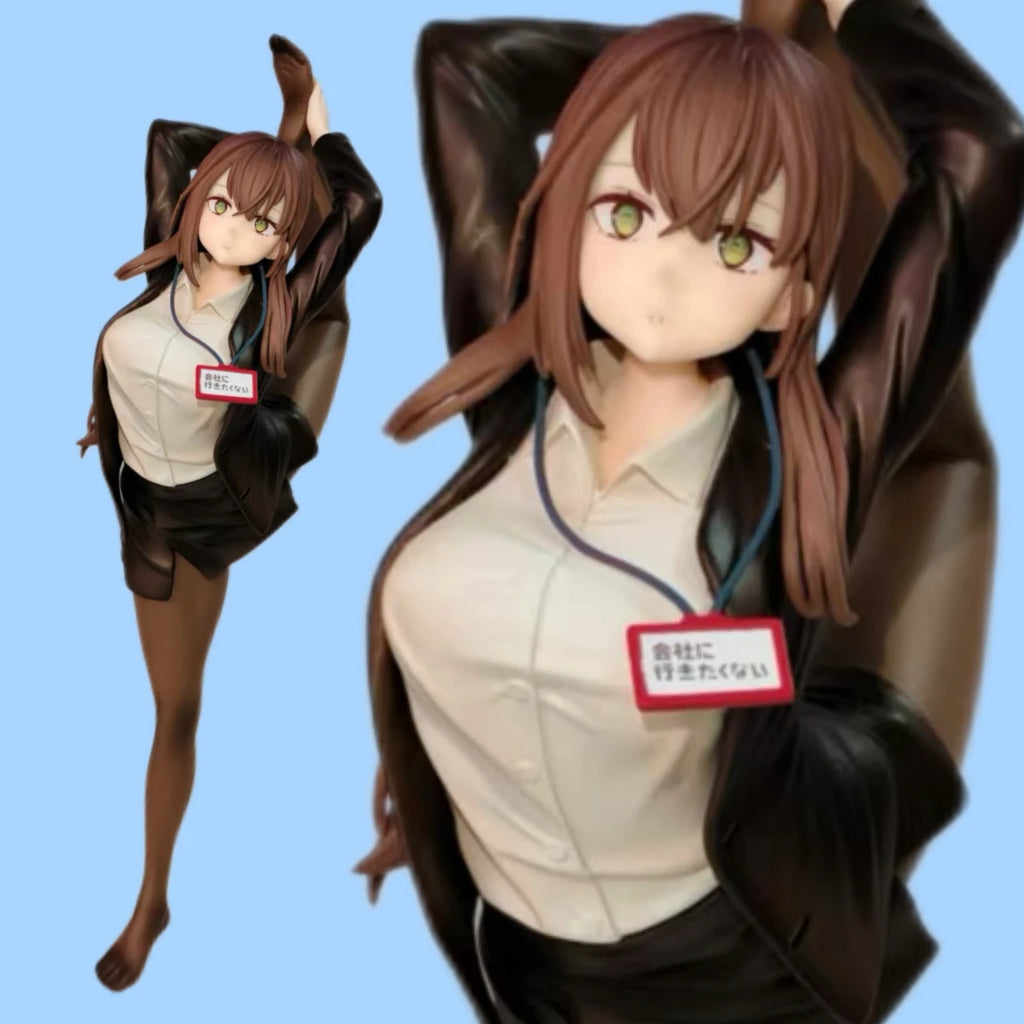 Bürodamenfigur im Anime-Stil, weiches Sammlerstück, schönes Mädchenmodell für Fans von Anime-Artikeln, handbemalte Actionfigur