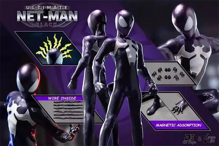 New In Stock DBToys X 6in Studio 1/12 Scale Male Soldier Ultimate Netman Red Ultimate Black Symbiotic Action Figure Toys Gift