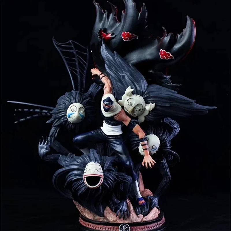 42-44cm Naruto CS Akatsuki Kakuzu and Sasori GK Diorama Statue Epic Large Anime Scene Model Box Collection Gift for Adult Fans