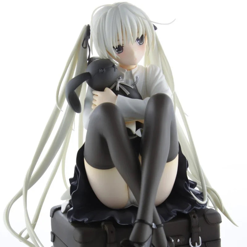 11.5CM Anime Cute Figure Kasugano Sora Where We Are Least Alone Sitting and Hugging The Rabbit PVC Model Collect Dolls Toys Gift