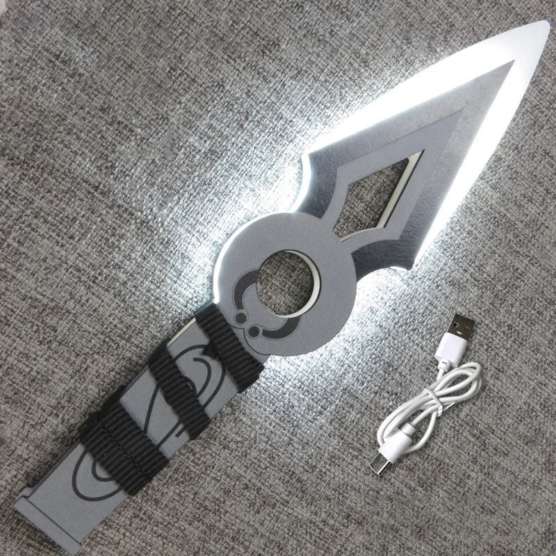 Illuminated Toy with Colorful Effects Valorant Karambit Impression Jett Kunai Graphics Card Claw Knife Rechargeable Model Toy