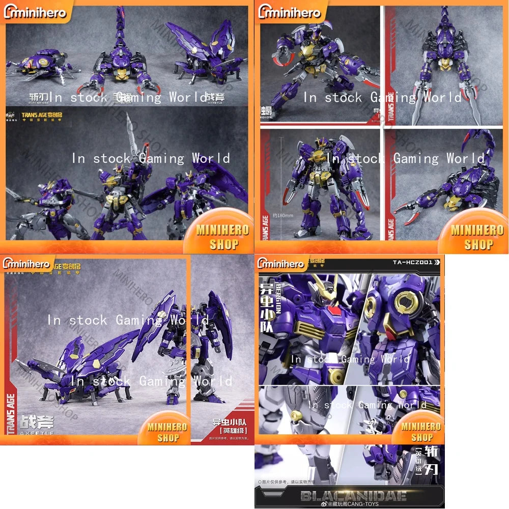 CANG TOYS TRANSAGE Insecticon Action Figures Robot Toys Collectible Anime Figures for Adults Kids Transforming Mecha Toy Gift