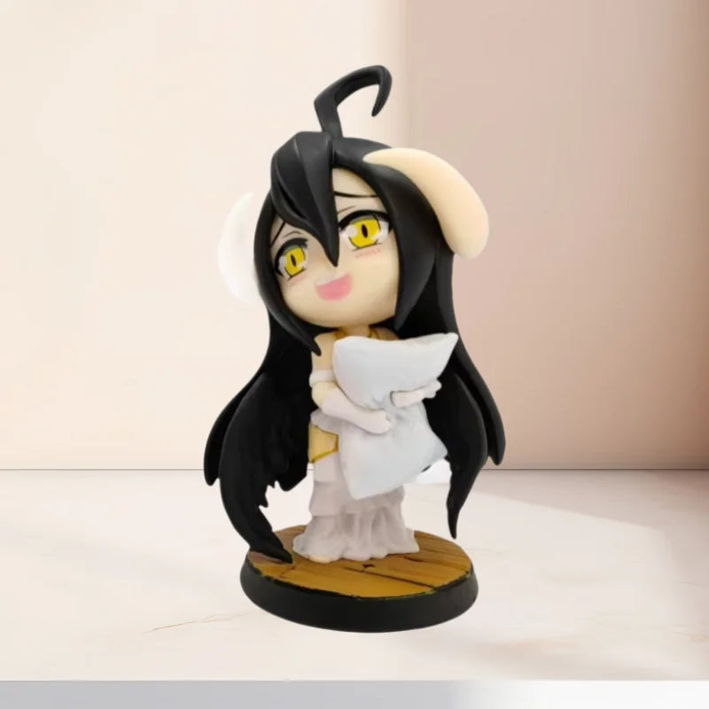 12cm Anime Overlord Pillow Albedo Q Version Figure Pvc Action Figure Pvc Model Doll Collection Decoration Kid Birthday Toy Gift