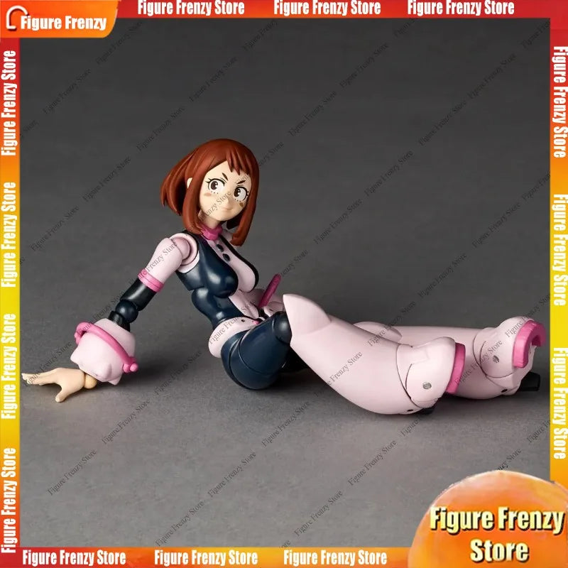 Spot Sale100% Original Kaiyodo My Hero Acamia Amazing Yamaguchi Revoltech NR048 Ochaco Uraraka Genuine In Stock Figure Mol Toysi