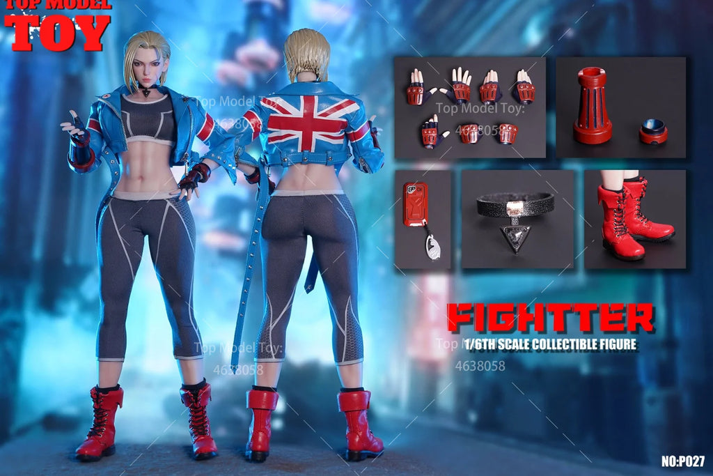 2025 Q3 PLAY TOY P027 1/6 Fightter Female Soldier 12" Action Figure Body Dolls Movable Eye Head Carving Full Set for Collect