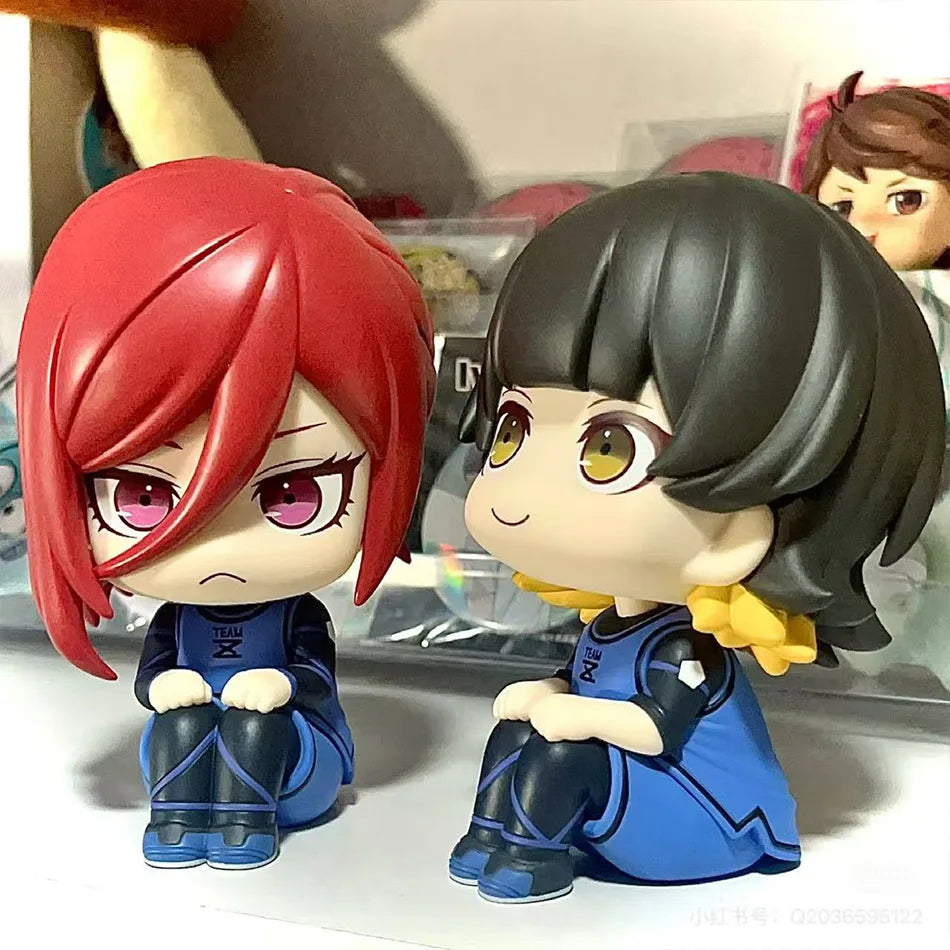 BLUE LOCK Action Figures Isagi Yoichi Bachira Meguru Anime Figure Q Version Figurine Collectible Model Children Toys Doll Gifts