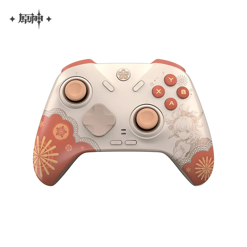 miHoYo Genshin Impact Yoimiya Wireless Gaming Controller Gift Box Accompanying Ornaments with Magnetic Charging Base for Steam