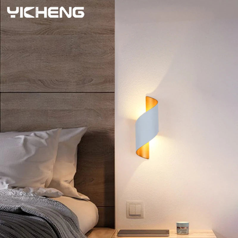Spiral Design LED Wall Lamp 10W Indoor Wall Lights Waterproof Outdoor Modern Nordic Sconce Lamp Interior Wall Light Home Decor