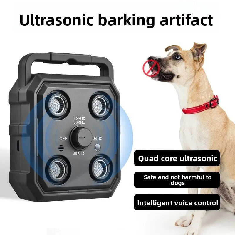 New Ultrasonic Stop Barker Dog Trainer Automatic Sound Control Anti-Barking Rechargeable Deterrent Device Pet Training Supplies