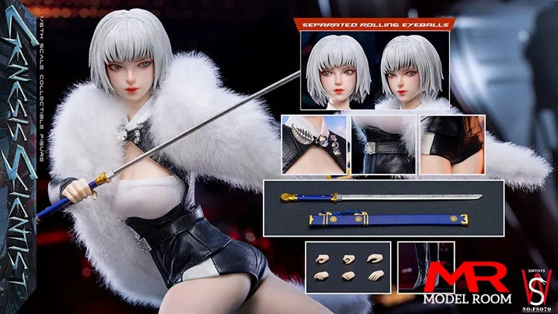SWtoys FS070 1/6 Genesis Scientist Action Figure with Movable Eyes 12'' Female Soldier Silicone Body Full Set Collectible Model