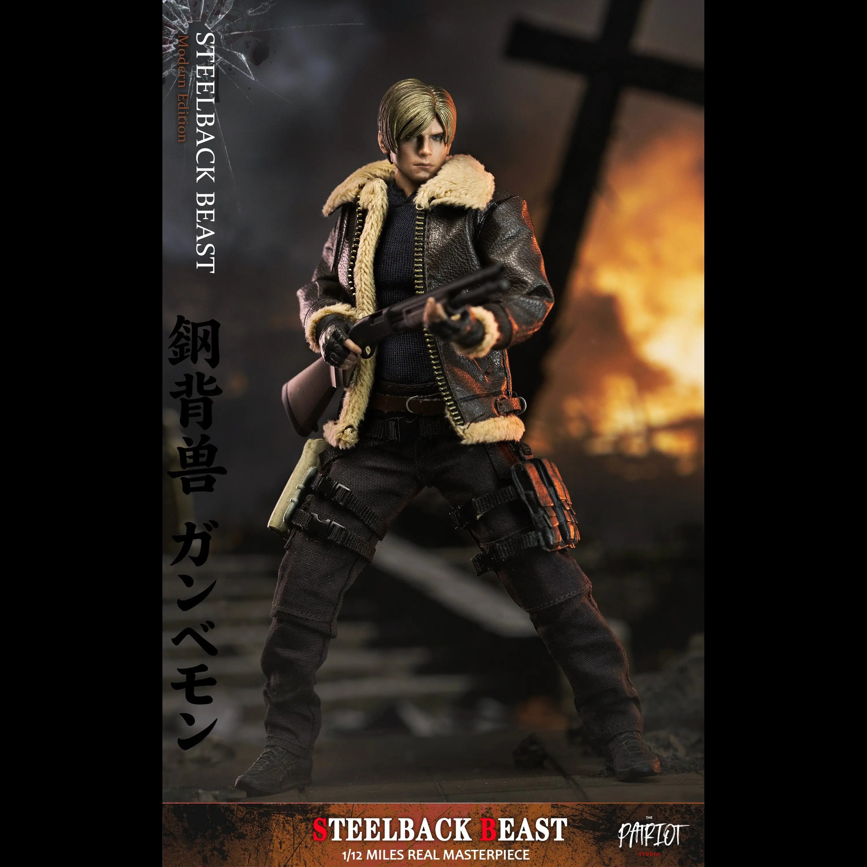In Stock Genuine Patriot Studio Steelback Beast 1/12 Miles Real Masterpiece Resident Evil Leon S. Kennedy Collectible Figure