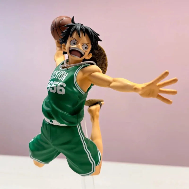 100% Bandai Spirits Banpresto One Piece Nba Master Stars Piece Monkey D. Luffy Prize Figure 17cm Pvc Desktop Ornament Gift