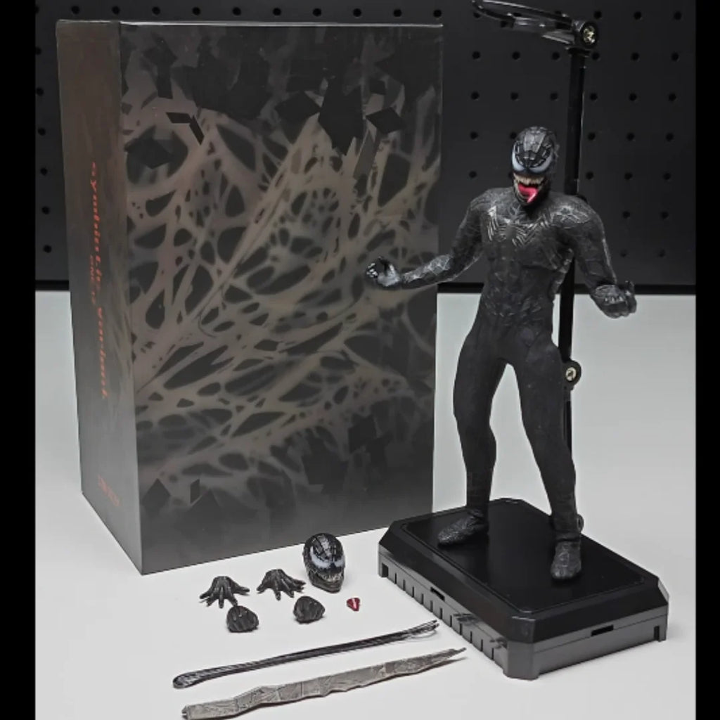 6in & Sawtooth Toys 1/12 Scale Venom Spider-Man Symbiotic Variant Action Figure Anime Peripheral Model Trendy Toys Desktop Doll