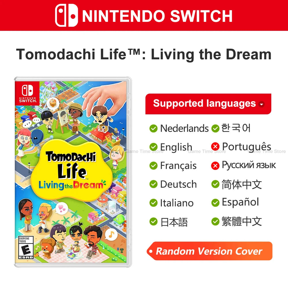 Tomodachi Life Living the Dream Nintendo Switch Games Deals 100% New Physical Game Card Simulation Genre Game for Switch Console