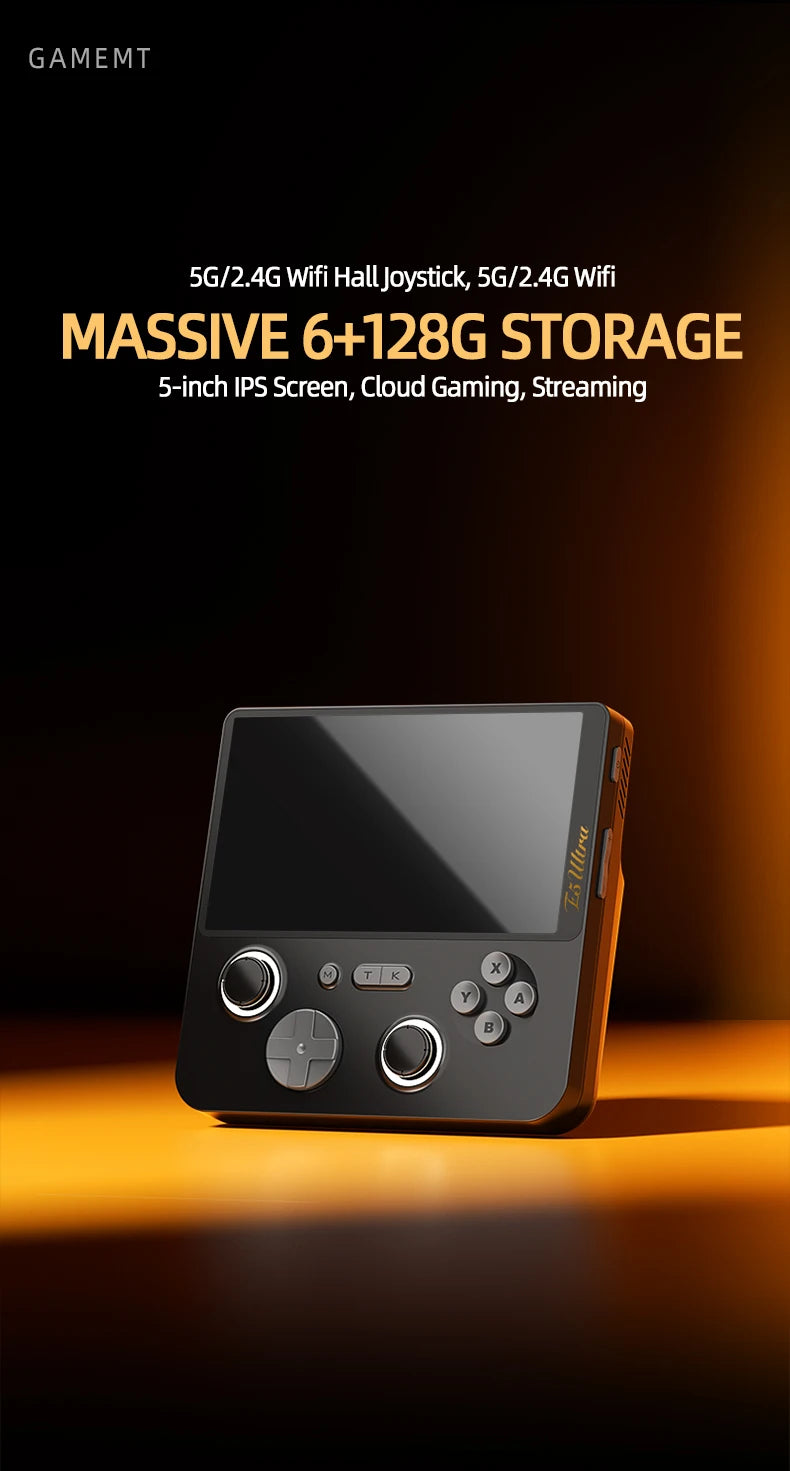 GAMEMT E5 Ultra Game Console 5" 1280*720 60Hz IPS Touch Screen 5000mAh Hall-Effect Joystick Portable Android Handheld Consoles